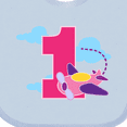 thumbnail image 4 of Inktastic 1st Birthday Pilot Airplane Girls Baby Bib, 4 of 4