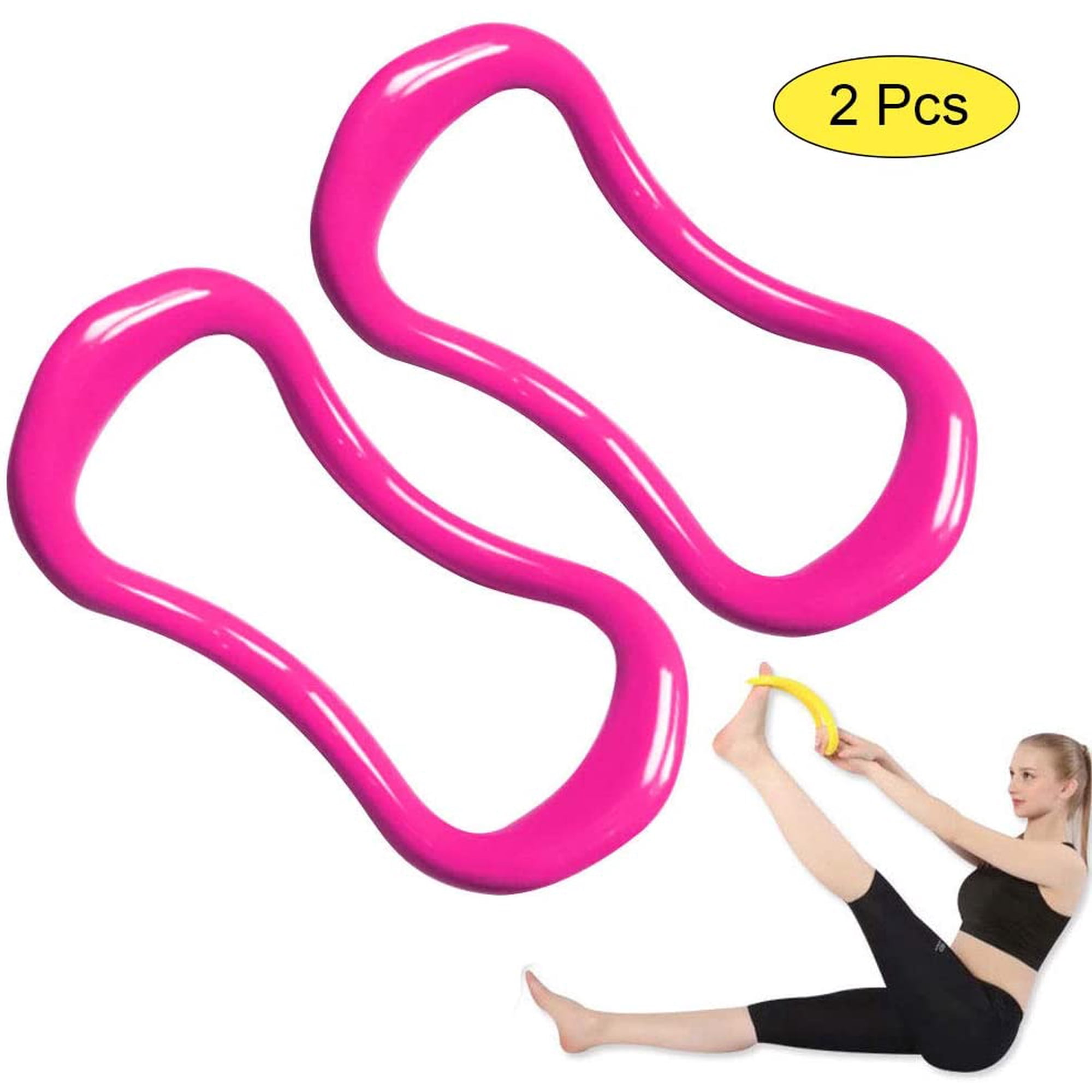 Anneau De Yoga Pour étirement – 38 Cm, Fibre De Verre + EVA + TPR – Mousse Anti-transpiration, Léger 400 G – Pour Jambes, Bras, Abdos
