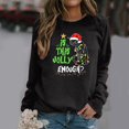 thumbnail image 1 of Ropa de Feliz Navidad para mujer, Jersey ligero de dibujos animados con Gato esponjoso, sudaderas gráficas dulces para mujer, 1 of 5