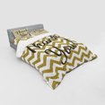 thumbnail image 2 of Ambesonne Modern Bedding Set 4 Pcs, Thank You Words ZigZag, Queen, Charcoal Grey Yellow, 2 of 2