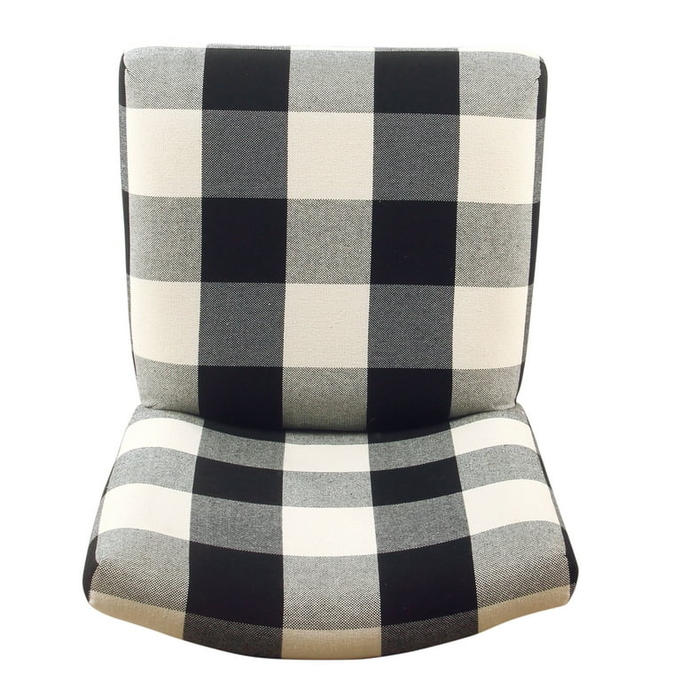 HomePop 24 Classic Parsons Counter Stool Black and White Plaid Walmart