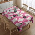 thumbnail image 2 of Playful Halloween Ghosts Pattern Rectangle Tablecloth 60"x84",Waterproof Polyester Rectangle Table Cloth, Wipeable Spillproof Polyester Tablecloth for Dining, Camping, Indoor and Outdoor, 2 of 5