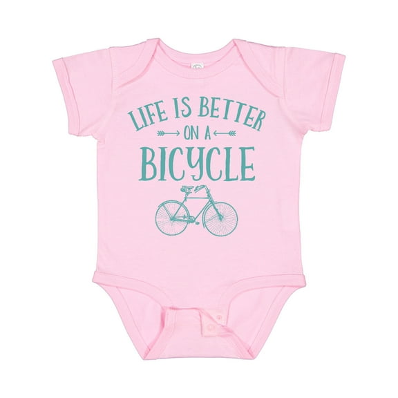 Inktastic Life's Better on a Bicycle Girls Baby Bodysuit