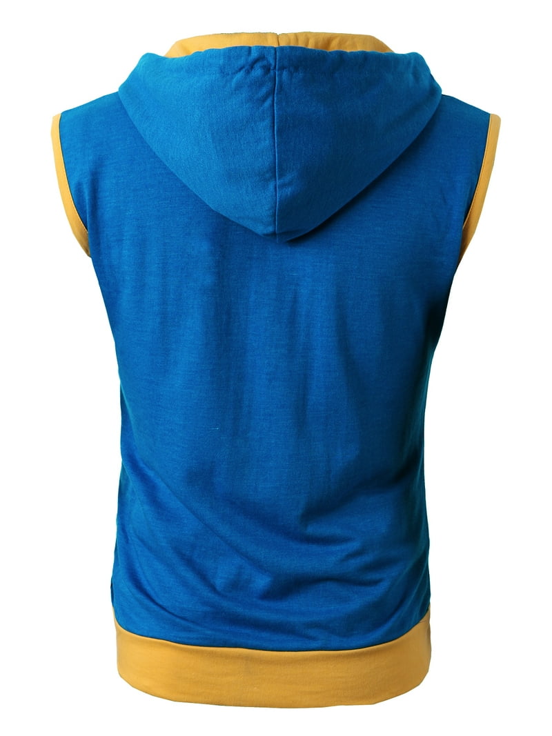 H2H Mens Fashionable Active Sleeveless Hoodie Zip-up Vest