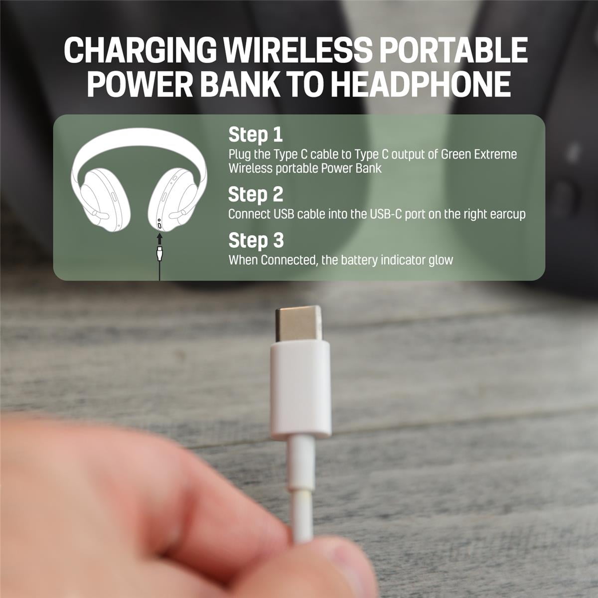 Sony WH-CH720N Noise Canceling Wireless Headphones Bluetooth Over The Ear Headset with Microphone and Alexa Built-in, Black With Green Extreme Portable Wireless Charger