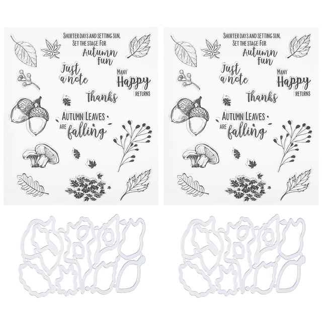 2 Ensembles de Tampons Transparents TPR pour Cartes Décor Embossage Scrapbook Fournitures DIY