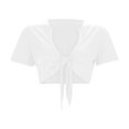 thumbnail image 4 of Women Blouses Women Active Base Layer Womens Ling Sleeved Shirts Long Sleeve Workout T Shirts for Cute Pom Summer Blouses 2022 Thermal Shirt Long Sleeve Dress for Lace Short White M, 4 of 9