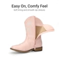 thumbnail image 6 of DREAM PAIRS Girls' Cowboy Boots, Mid Calf Western Cowgirl Boots with Floral Embroidery for Toddler, Little & Big Kids, 6 of 6