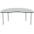 thumbnail image 3 of ECR4Kids 48in x 72in Kidney Premium Thermo-Fused Adjustable Activity Table Grey/Green/Silver - Super Leg, 3 of 8