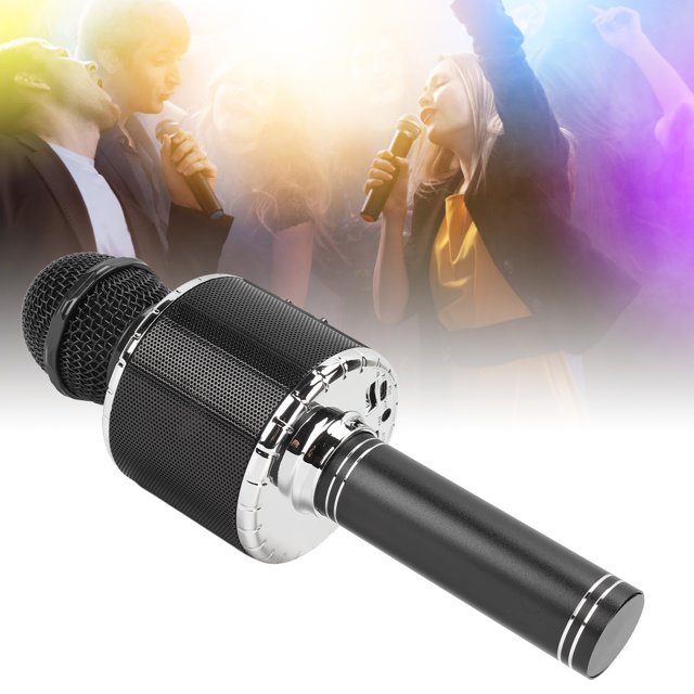 Kids Microphone, Portable Wireless BT Karaoke Mic with LED Light Back Sound Effect Reverberation 1800mAh Battery Multifunction HiFi Speaker Gifts for Christmas Birthday for Girls