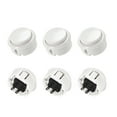 thumbnail image 4 of 30mm Mounting Hole Momentary Game Push Button Switch  for Arcade Video Games White, 6pcs, 4 of 5