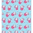 thumbnail image 3 of Cartoon Duvet Cover Set, Pattern of Unicorn Skates Wearing Santa Claus Coat and Snowflakes Layout, Decorative 3 Piece Bedding Set with 2 Pillow Shams, Queen Size, Pink Pale Sky Blue, by Ambesonne, 3 of 3