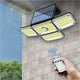 thumbnail image 1 of Solar Light Wall Light Motion Sensor Outdoor Light Regulating Light 224 LED 4 Head Solar Powered, 1 of 6