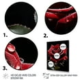 thumbnail image 3 of Designart "Rain Drops On Red Rose gracefulness" Floral Floater Framed Wall Art Print, 3 of 7