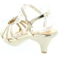 thumbnail image 3 of Delicacy Angel-62 Womens Strappy Rhinestone Dress Sandal Low Heel Shoes, 3 of 7