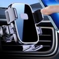 thumbnail image 4 of Car Air Vent Phone Holder, ABS Plastic, Firm Clamping, One-Click Install, Compatible with Most Cars/Phones, Navigation Support, 4 of 6