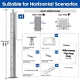 thumbnail image 2 of Cable Railing Post 36 Inch 36"x2"x2" Level Drilled Surface Mount Brushed T304 Stainless Steel Cable Railing System Kit Indoor Outdoor with Paper User Guide PS01 LH4S, 2 of 6