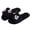 Black, variant on Risckoth Women's Plush Slide Slippers Butterfly Applique Accent Open Toe Cozy House Shoes