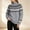 Gray, variant on Hueook Womens Turtleneck Sweater Fair Isle Pattern Knit Long Sleeve Pullover Casual Chunky Warm Winter Holiday Pink 2X
