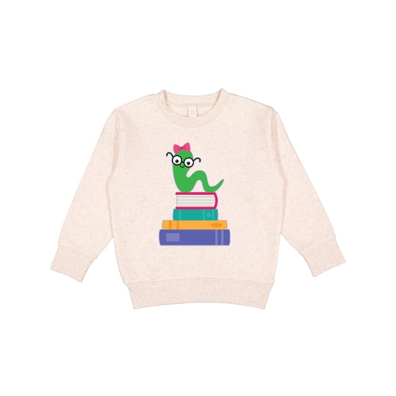 Inktastic Bookworm Girls Reading Toddler Sweatshirt