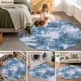 thumbnail image 5 of Large Round Rug 8Ft Washable Non-Slip, Modern Blue Circle Area Rugs for Living Room Bedroom, Vintage Abstract Art Contemporary Indoor Floor Mats Carpet Runner for Home Decor, 5 of 8