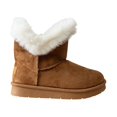 thumbnail image 2 of bebe Girls’ Faux Fur Cuff Winter Boots, Cozy Pull-On Ankle Boots, 2 of 7