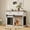 White, variant on 42'' Dog Crate Furniture,Wooden Large Dog Kennel with 2 Storage Drawers and 2 Sliding Doors,Decorative Dog Cage TV Stand for Large Dog or 2 Small Dogs