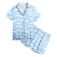 thumbnail image 1 of Ensembles de Pyjama pour Petites Filles, Ensemble de Pyjama Graphique pour Enfants à Boutons, Ensemble de Pyjama Mode pour Filles, Pyjama pour Tout-Petites Filles 8-10 Ans, 1 of 4
