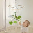 thumbnail image 4 of Mnhhatv Dinosaur Crib Mobile with Wooden Beads & Felted Toys - 3D Hanging Nursery Mobile for Girls, Soft & Safe Baby Crib Decor, Ideal for Nursery, Gifts & Baby Showers, Promotes Visual Stimulation, 4 of 7