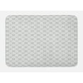 thumbnail image 1 of Floral Bath Mat, Minimalistic Design of Mosaic Motifs Inspired Flowers in Muted Tones Pattern, Plush Bathroom Decor Mat with Non Slip Backing, 29.5" X 17.5", White Pale Grey, by Ambesonne, 1 of 2