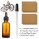 thumbnail image 2 of Frasco gotero de vidrio AOZITA, 60 ml, color ámbar con accesorios, 12 unidades, 2 of 8