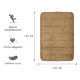 thumbnail image 2 of Tapete Alfombra De Baño Absorbente 60x40cm Antiderrapante beige, 2 of 5