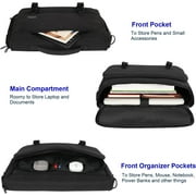 Matein Messenger Bag for Men, 15.6'' Water-Resistant Laptop Briefcase Bag with Shoulder Strap, Black