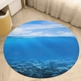 thumbnail image 4 of Bright Sunshine Through Deep Blue Sea Round Rugs -Washable Non-Slip Small Round Area Rug Throw Soft Circle Rugs for Bedroom, Modern Print Indoor Carpet for Entryway Sofa Living Room, 4 of 6