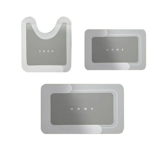 Lilixerw Bathroom Rugs Sets 3 Piece with Toilet Cover,U-Shaped Contour Toilet Mat Absorbent Bath Mat Set for Bathroom Floor