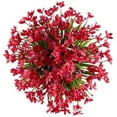 thumbnail image 2 of Sinhoon 4 Bundles Artificial Flowers Outdoor UV Resistant Fake Plastic Plants For Garden Porch Window Box Home Wedding Farmhouse Decor  (Red), 2 of 8