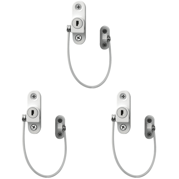 JShteea Cerradura Seguridad para Bebés Y para La Mayoría Los Tipos Ventanas Y Puertas (blanco)