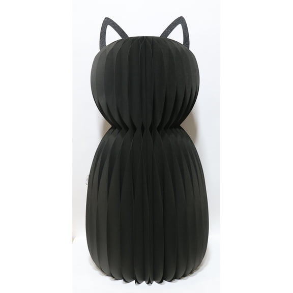 Eco-Friendly Honeycomb Spooky Cat Centerpiece