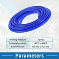 thumbnail image 4 of Unique Bargains Silicone Vacuum Tubing Hose High Temperature 16.4Ft 1/4" 6mm ID 3.5mm Thickness Automotive Vacuum Line Blue 1 Pc 130PSI Max Pressure, 4 of 8