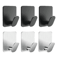 thumbnail image 1 of 6 Piezas Ganchos De Baño BELUG  plata y negro, 1 of 5