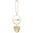thumbnail image 1 of Chinese Words Shows That Videos Paused Car Keychain Angel Wing Pendant, 1 of 4