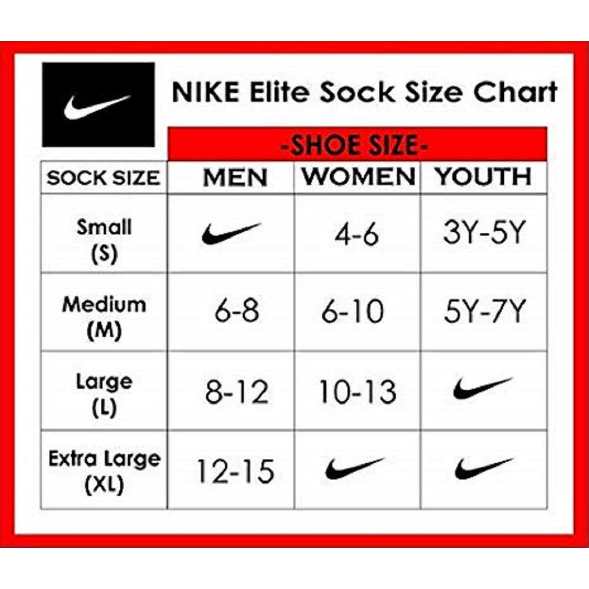 Size Chart Nike Socks Size 15 Nike Everyday Plus Cushion Crew Pack
