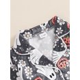 thumbnail image 6 of Elippeo Little Girls Halloween Pajamas Set, Pumpkin Print Long Sleeve Button Down Tops Elastic Waist Pants 2 Piece Set for Fall 12 18 24 Months 3 4 5 Years, 6 of 8