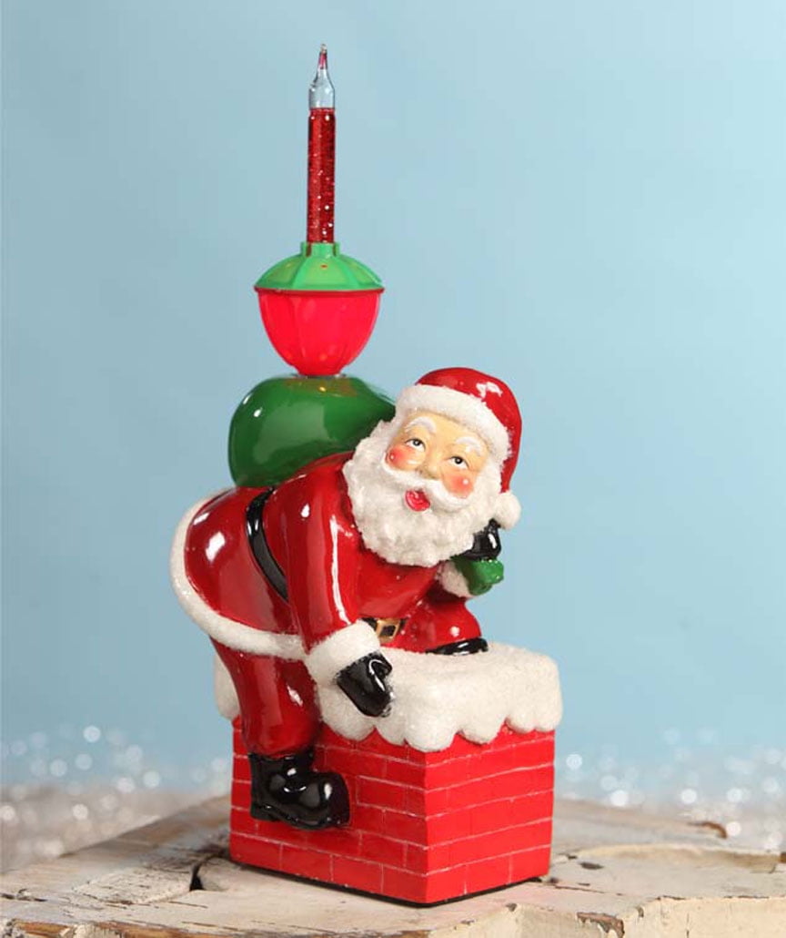 Bethany Lowe JG4740 Vintage Christmas Bubble Light Santa 2015 Walmart