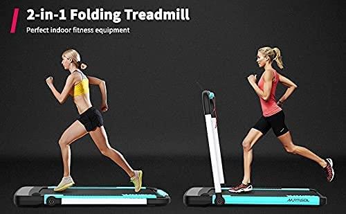 MURTISOL 2 in 1 Folding Treadmill, 2.25HP Under Desk Electric Treadmill