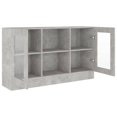 thumbnail image 3 of vidaXL Vitrine Cabinet Concrete Grey 120x30.5x70 cm Engineered Wood, 3 of 5