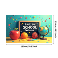 thumbnail image 1 of Colorful Welcome Back to School Banner with Apple Basketball Pencils Globe Decor Elements, Party Decoration Backdrop for School Events Classroom Decorations Photo Background Supplies, 1 of 4