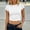 White, variant on QUNYINEY Summer Women Tops Solid Fitted Crop Short Sleeve T Shirts Slim Fit Crew Neck Casual Tops