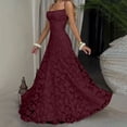 thumbnail image 1 of Xdegoge Robe Maxi Formelle pour Femmes Sans Manches à Encolure Carrée à Bretelles Spaghetti en Dentelle Florale Robes Élégantes Coupe Ajustée Soirée Fête Longues Robes Fluides Légères Été Vacances Invitée de Mariage Robes, 1 of 8