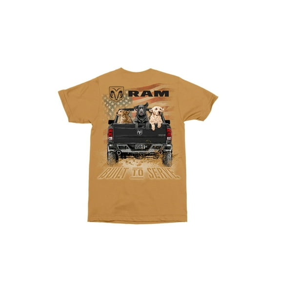 Men's Ram Pickup Truck Dogs Wheat Graphic T-Shirt - Medium